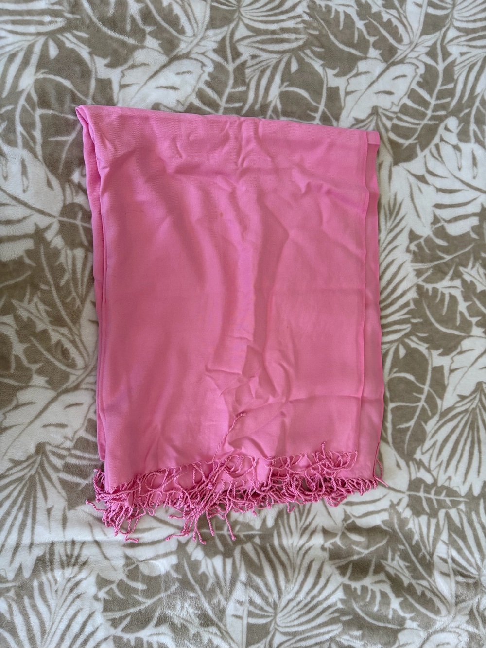 Women's Pink Fringe Summer Pashmina